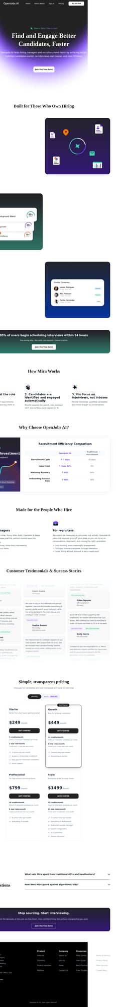 Screenshot of the original OpenJobs AI website